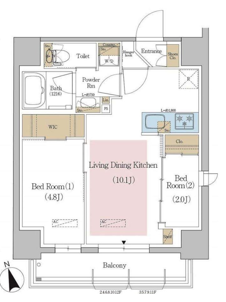 アーバネックス東京八丁堀  間取り