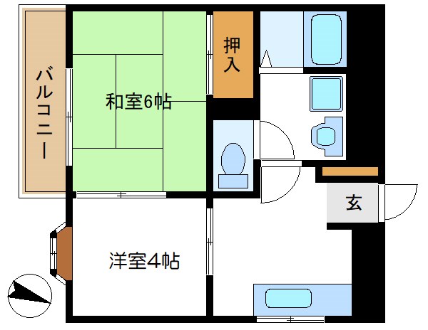 ヴィラージュ大神 間取り図