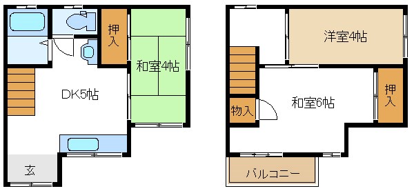 狩野テラスハウス 間取り図