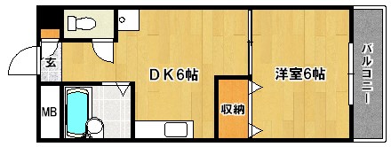 サンハイツ西日暮里  間取り図