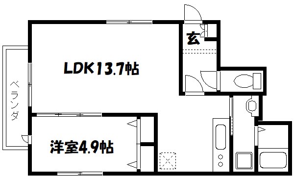 クローバー６番館 間取り図