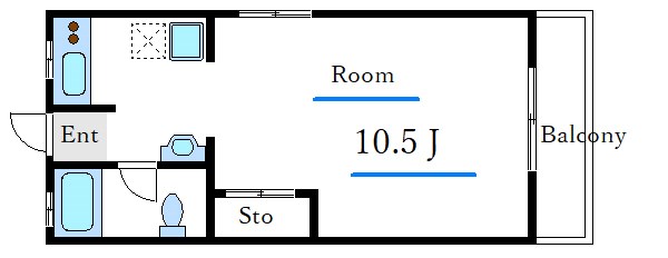 光雅マンション  203号室 間取り