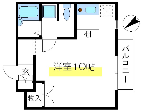 T-APARTMENT 1-B号室 間取り