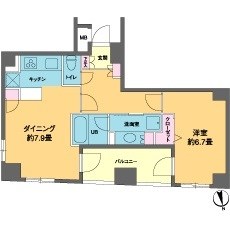 カスタリア新富町Ⅲ  間取り図