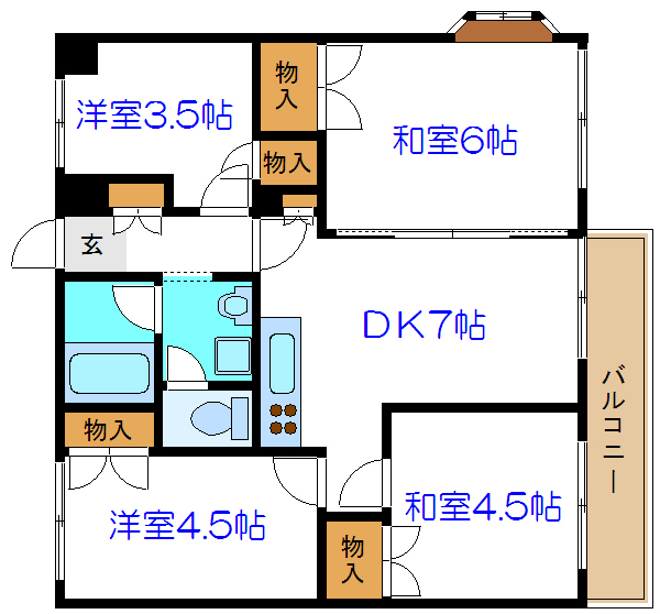 ヴィラエクセル東新小岩 間取り図