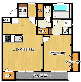 SCENA日暮里   間取り
