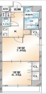 オーキッドレジデンス明石町（旧：明石町フラット） 間取り図