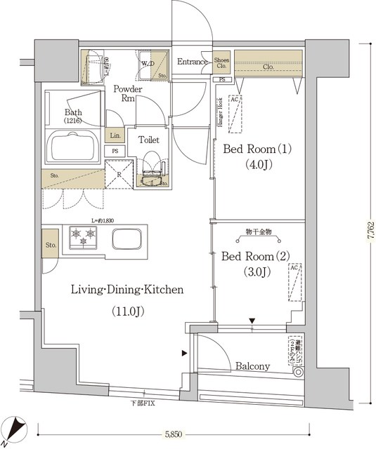 アーバネックス日本橋水天宮 間取り