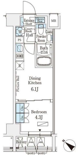 ベルファース人形町 間取り図