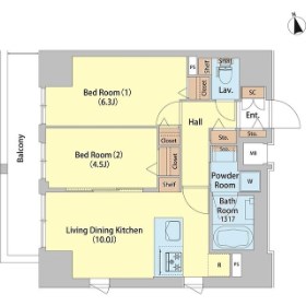 レフィールオーブ町屋駅前  間取り