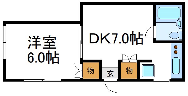 乙顔コーポ  201号室 間取り