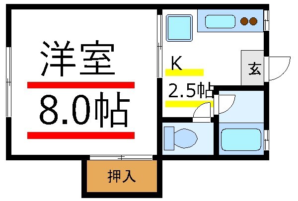 山本コーポ  間取り図