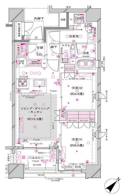 オーパスレジデンス銀座イースト 間取り