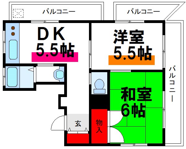 第二神谷コーポ 間取り