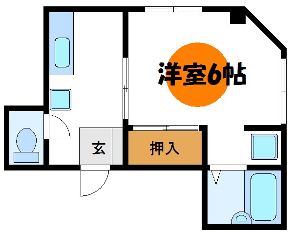 第12アサヒハイツ 間取り図