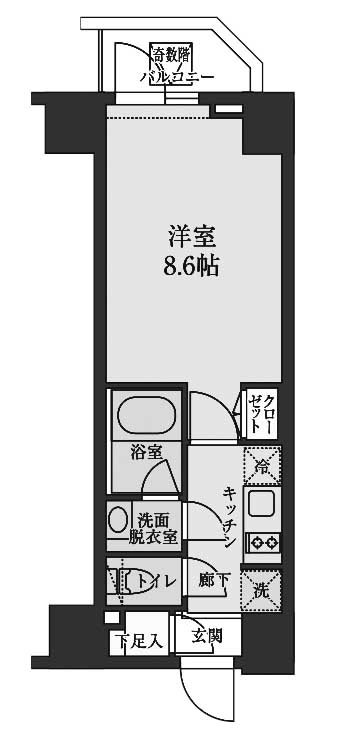 S-RESIDENCE清澄白河  間取り