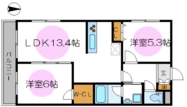 センターパレス（中央2） 間取り図