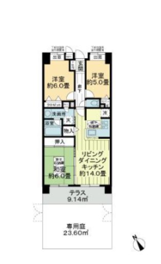 ライオンズマンション門前仲町古石場パークサイド 間取り