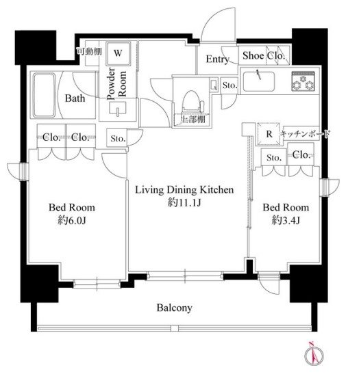 GRAN PASEO八丁堀Ⅱ（グランパセオ八丁堀Ⅱ）  間取り