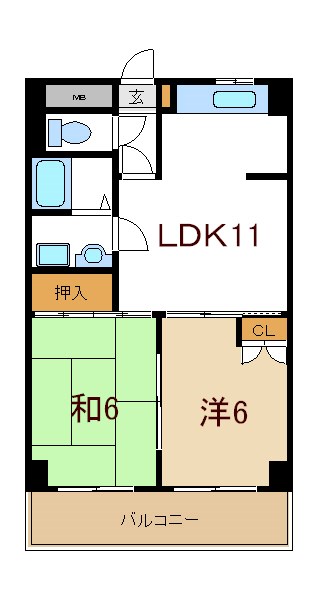 さかえマンション 203号室 間取り