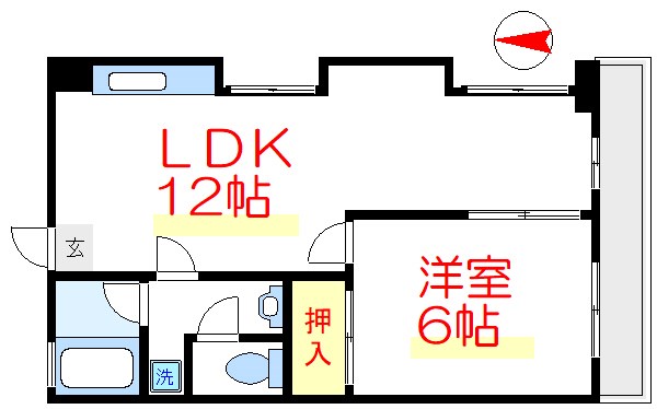 ザ・チェリークレスト 401号室 間取り
