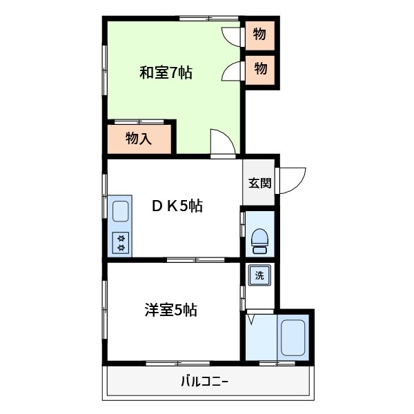 池之端コーポⅡ 間取り
