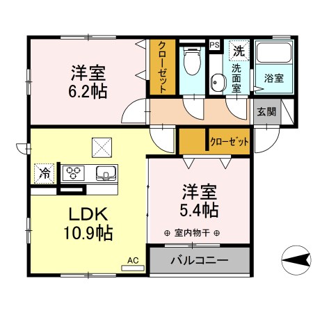 エスポワール　白鳥 間取り