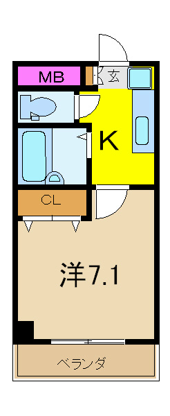 コーポマキ  1202号室 間取り