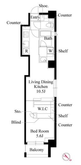 ASTILE日本橋浜町（アスティーレ日本橋浜町） 間取り