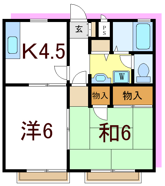 クレスト松江 202号室 間取り