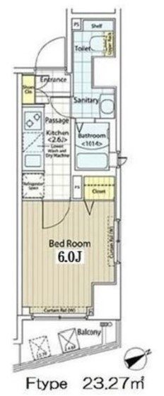 カスタリア銀座Ⅱ   間取り