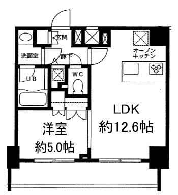 カスタリア門前仲町Ⅱ 間取り図