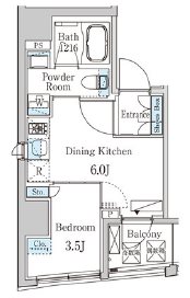 ザ・ライオンズフォーシア八丁堀  間取り図