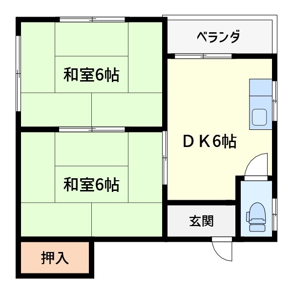 鈴木ハウス   201号室 間取り