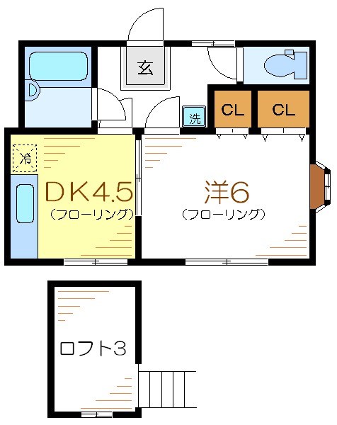 コーポ秀   201号室 間取り