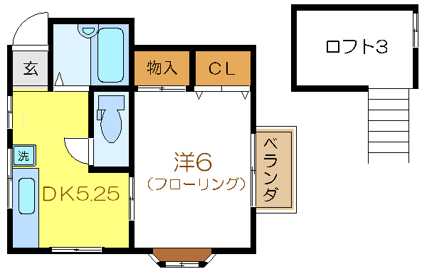 コーポ秀   202号室 間取り