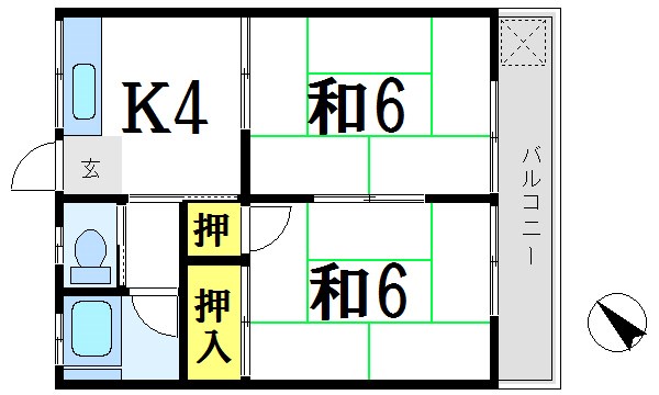 コーポタナベ  間取り