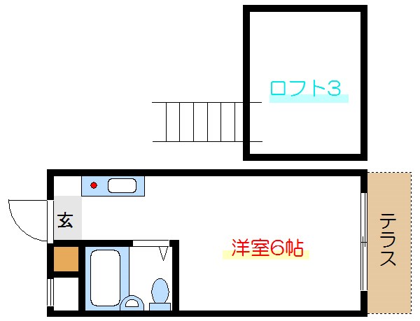 APT SUGA LOG Ⅰ 112号室 間取り