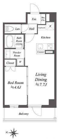 Alpha Prime東陽町 間取り図