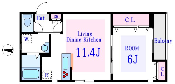 ラシーネ扇クローバー 間取り