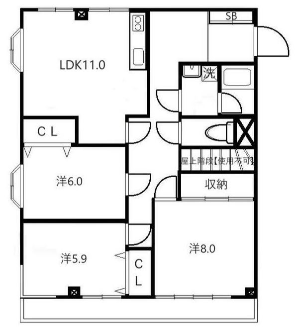 リカーハイツ  間取り図