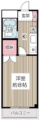 KOB６ 401号室 間取り