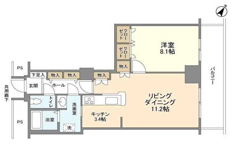 トルナーレ日本橋浜町  間取り図