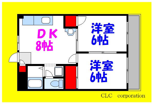 リリーパレスナルシマ 間取り