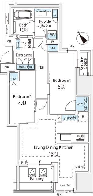 ミレアコート銀座プレミア   間取り