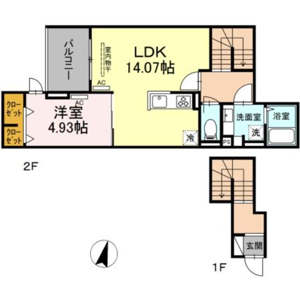 アンジュール西小岩 間取り図