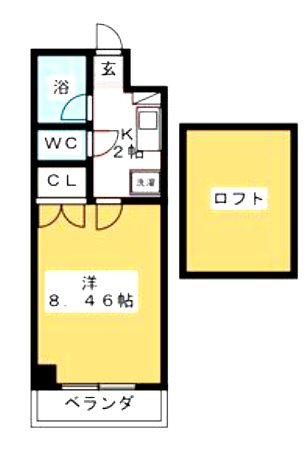 クレオ舞浜Ⅱ  502号室 間取り