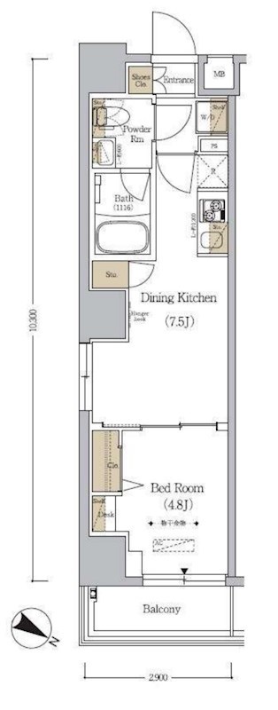 アーバネックス日本橋人形町  間取り図