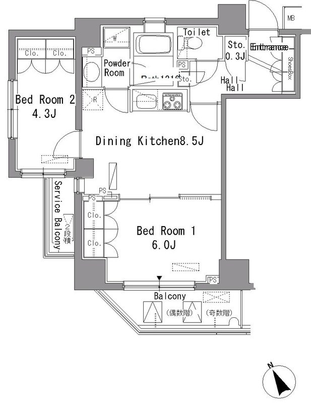 パークアクシス門前仲町 間取り