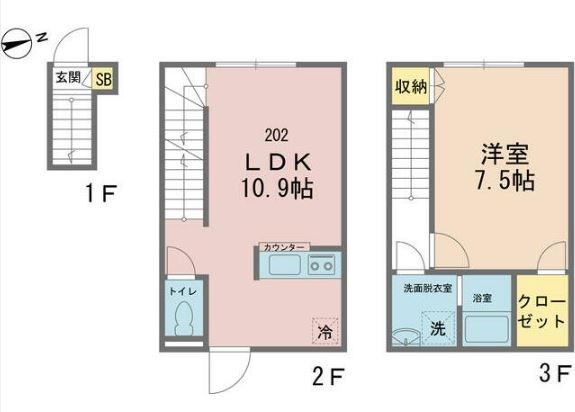 カインドネス南砂町  間取り図